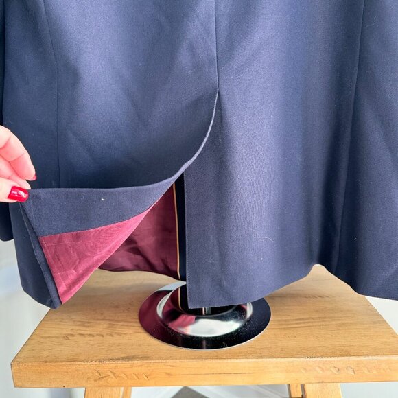 Vintage Chaps Ralph Lauren Wool Sport Coat Blazer Navy Made in Canada - Picture 10 of 16